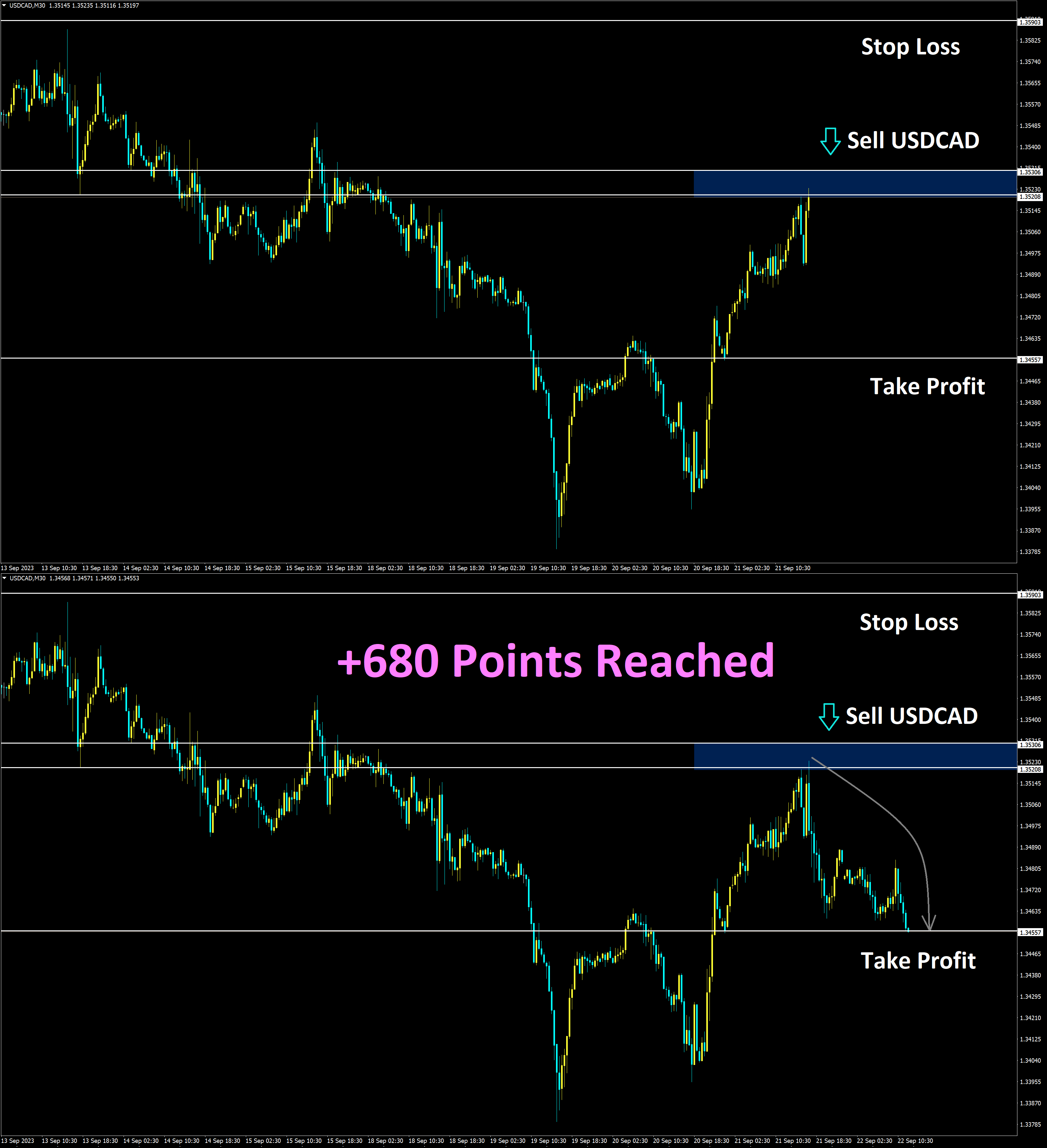 USDCAD Sep'21 Reached Take Profit